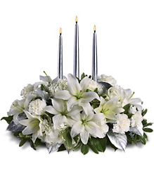Silver Elegance Centerpiece from Weidig's Floral in Chardon, OH